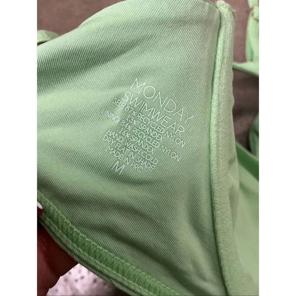 Monday Swimwear Clovelly Top | Pistachio Wave in Medium